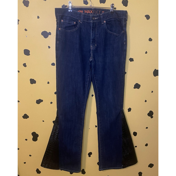 Urban Pipeline Mens Straight Flare Jeans 33x32 Upcycled Streetwear Urban - Picture 1 of 9
